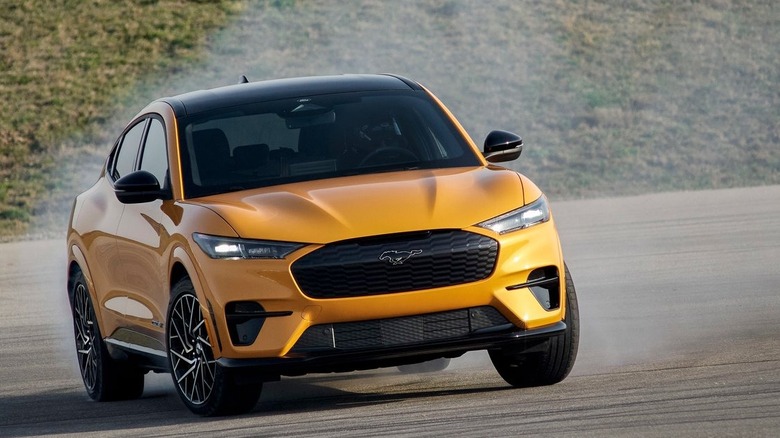 Yellow Ford Mustang Mach-E GT