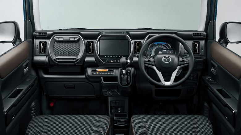 The Mazda Flair XS crossover's interior.