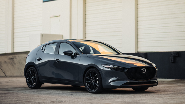 2026 Mazda 3 hatchback front 3/4 view