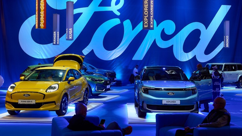 Electric Ford SUVs connected display.