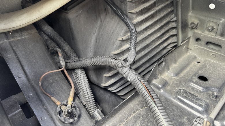 Tapping a wire into the headlight harness