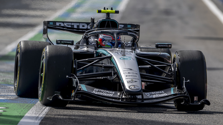 Kimi Antonelli driving in Formula One