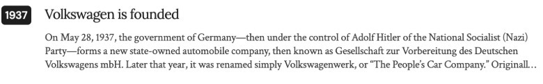 Volkswagen is founded
