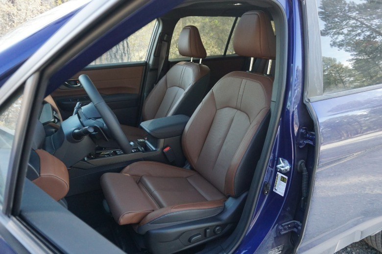 Blue 2026 Subaru Outback front seats