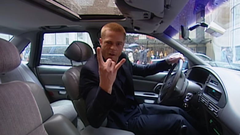 Brad Pitt driving Conan O'Brien's 1992 Ford Taurus SHO