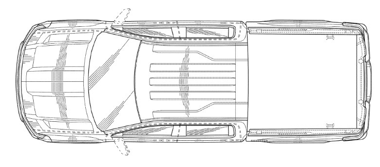 top view 2027 Chevrolet Silverado patent filing