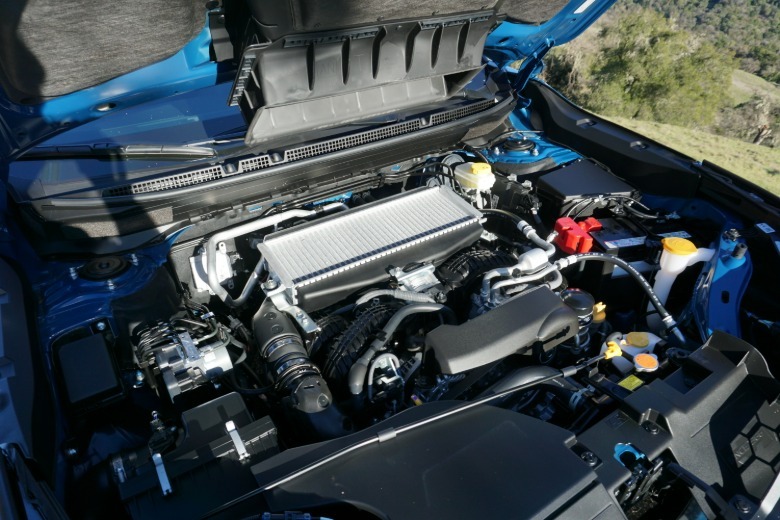 Blue 2026 Subaru Outback Wilderness engine