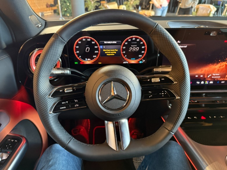 Silver 2027 Mercedes-Benz GLB350 4Matic steering wheel