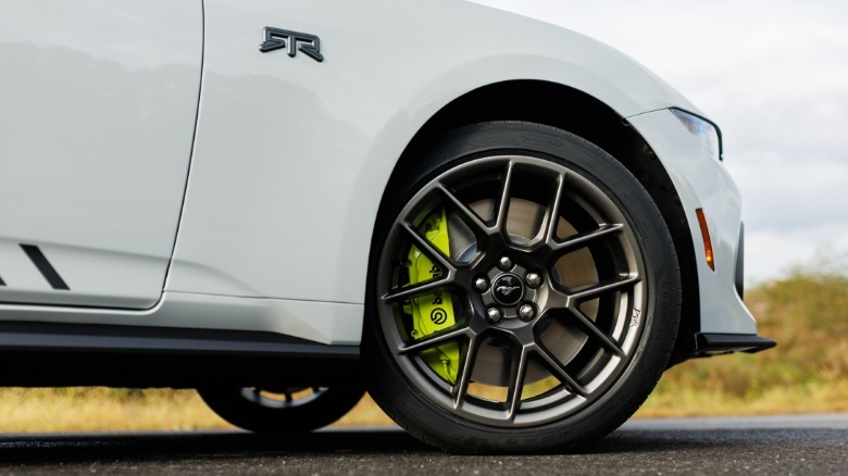 2026 Ford Mustang RTR Hyper Lime Brembo brakes from the GT