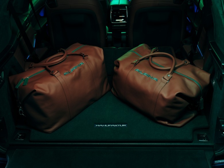 Weekender bags in a BMW Alpina XB7