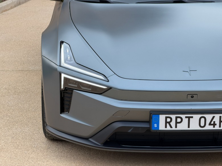 Headlights of a Polestar 5