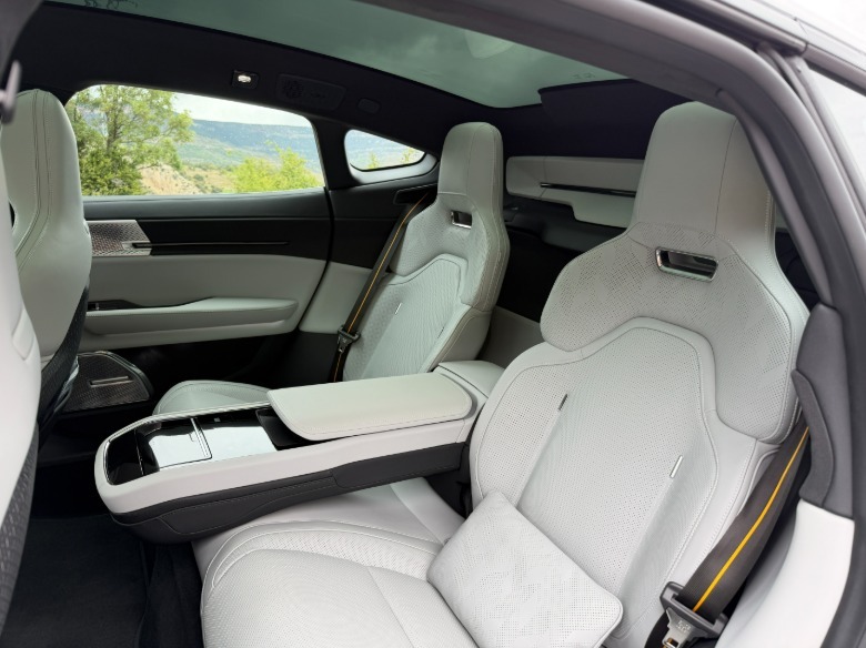 Back seat of a Polestar 5