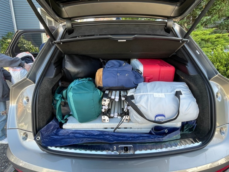 The full trunk of a Bentley Bentayga Speed
