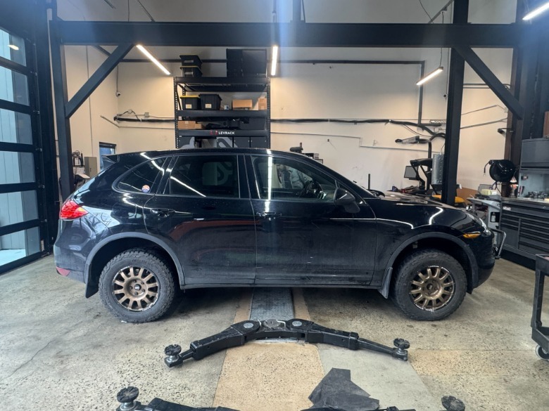 Porsche Cayenne lifted two inches
