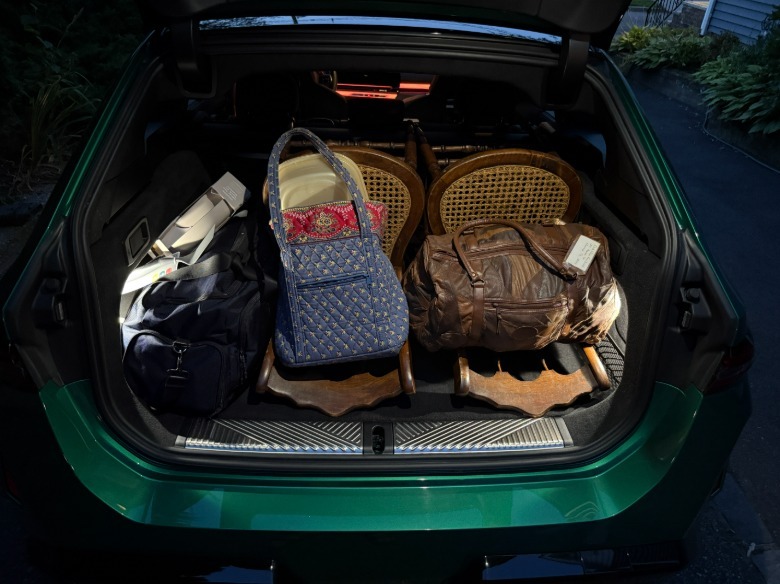 The full trunk of a BMW M5 Touring