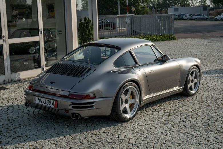 Rear 3/4 view of the Ruf Ehra