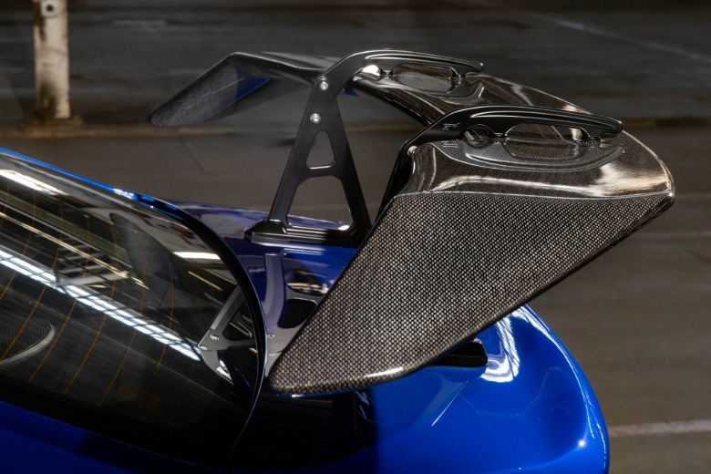 Rear wing of a Subaru WRX GD25