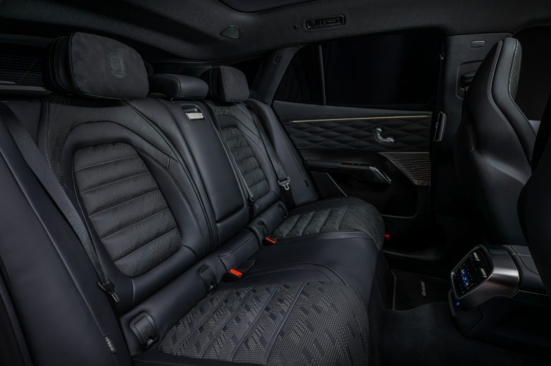 Back seat of a Mercedes-AMG GT SUV