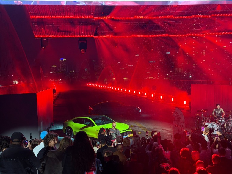 Blink-182 at the Mercedes-AMG GT 4-Door reveal