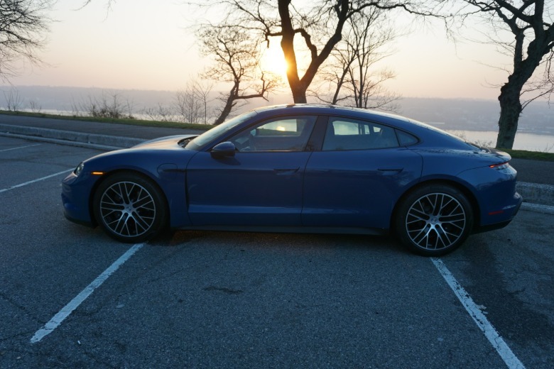 2025 Porsche Taycan 4 side profile