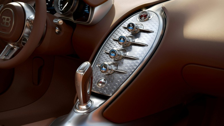 Center console of the Bugatti F.K.P. Hommage