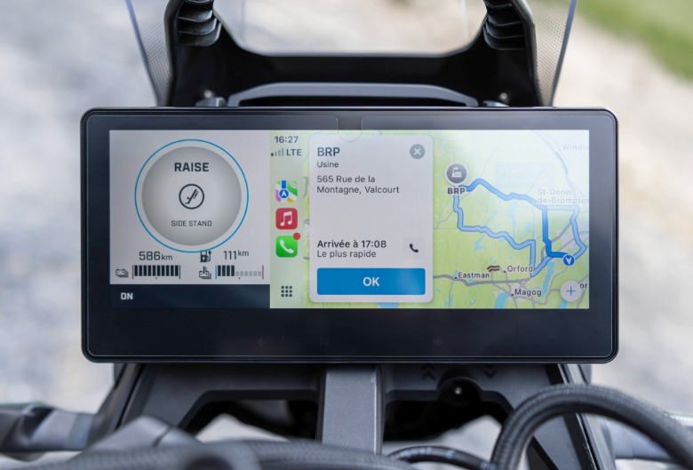 Can-Am Origin electric motorcycle Apple Carplay