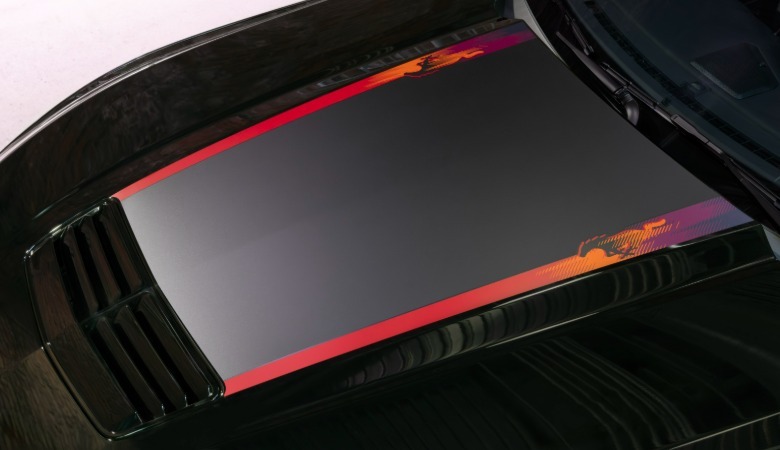 Hood of a Ford Mustang TLD Signature Edition