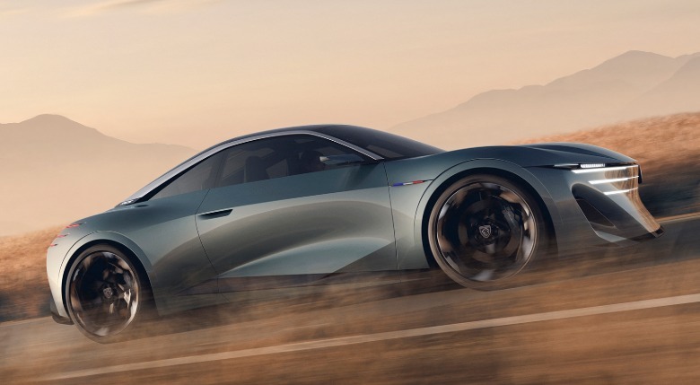Side view of the Peugeot RCZ Vision concept