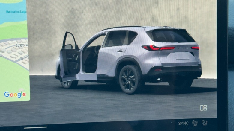 A close-up of the gray CX-5 rendering that lives on the home screen