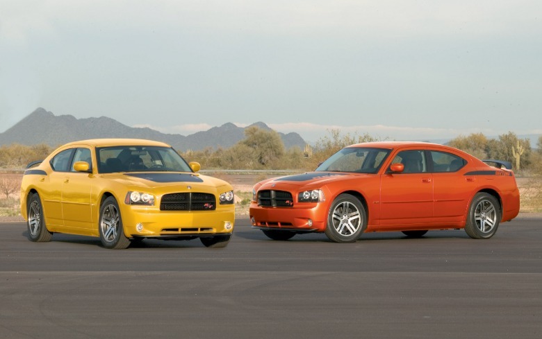 A pair of Dodge Charger Daytonas