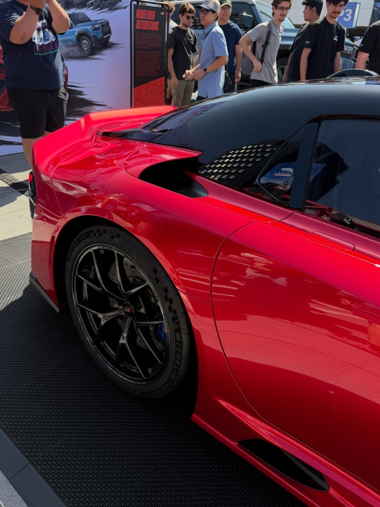 Rear fender of a red GR GT