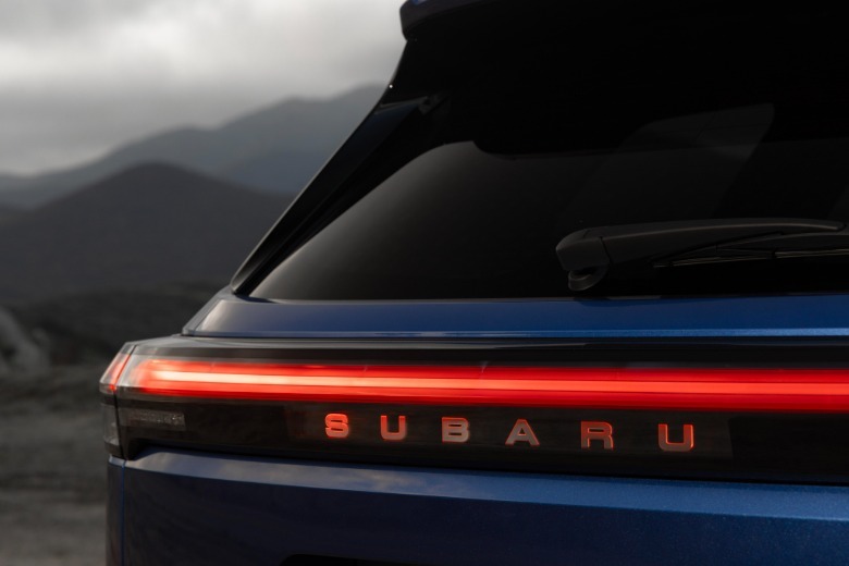 Rear badge of a Subaru Trailseeker