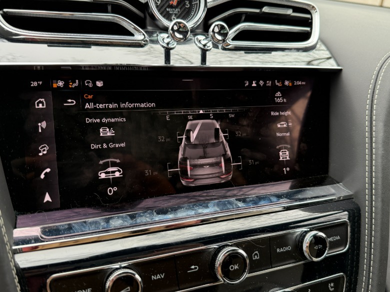2026 Bentley Bentayga EWB Azure V8 terrain display