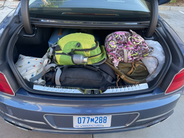 The full trunk of a Bentley Flying Spur