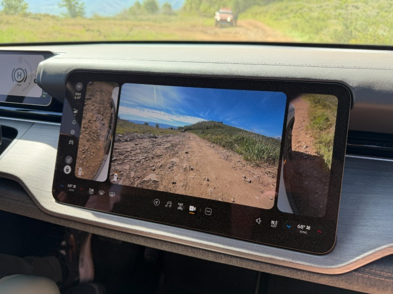 Camera views in a Rivian R2