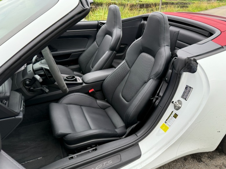 White 2025 Porsche 911 Carrera GTS Cabriolet front seats