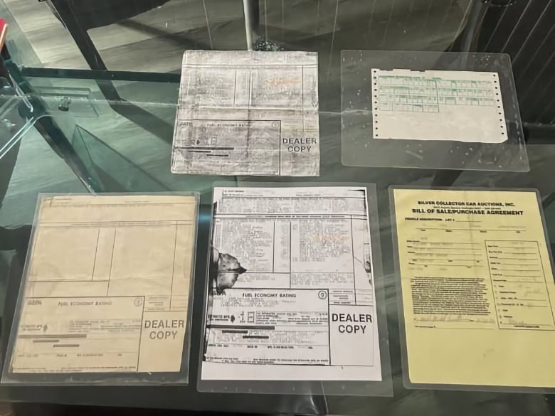1984 Hurst Olds sales paperwork