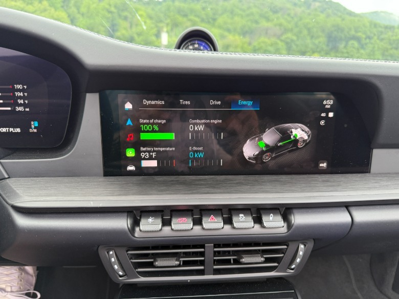 White 2025 Porsche 911 Carrera GTS Cabriolet infotainment system