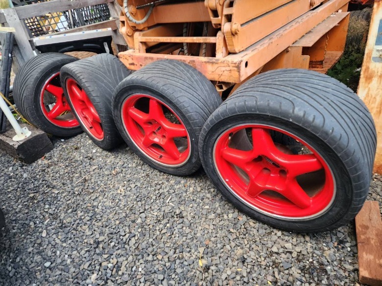 1994 Chevy Corvette ZR1 red-painted factory wheels image