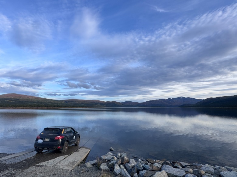 Parked at a boat launch