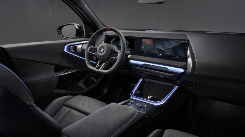 Interior of a 2027 BMW X3 M50 xDrive with the Black Package.