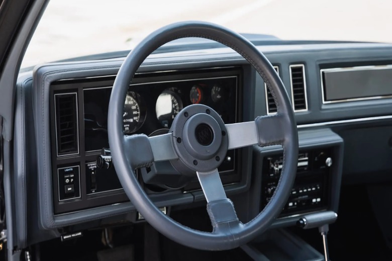 Interior of the 1987 Buick GNX for sale.