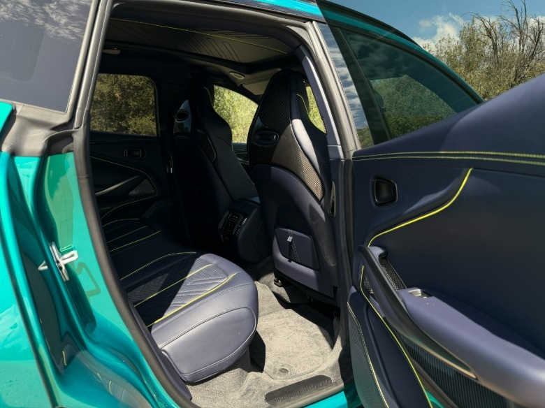 Rear seat of a 2026 Aston Martin DBX S