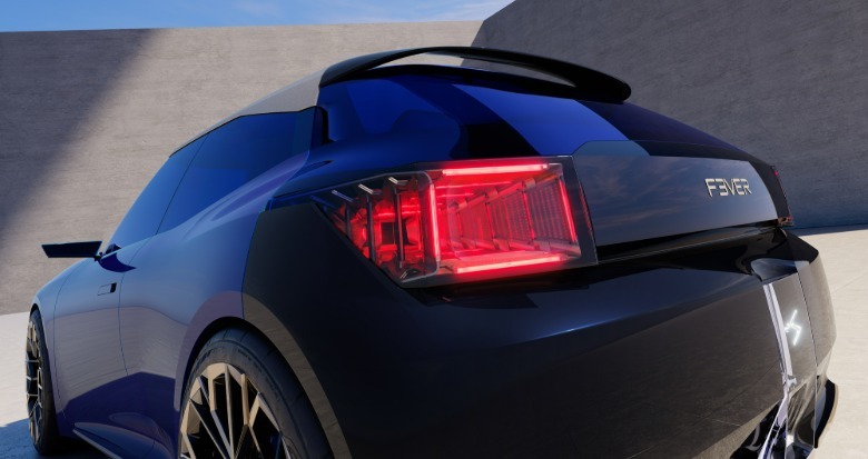 Taillight detail on the DS F3VER concept
