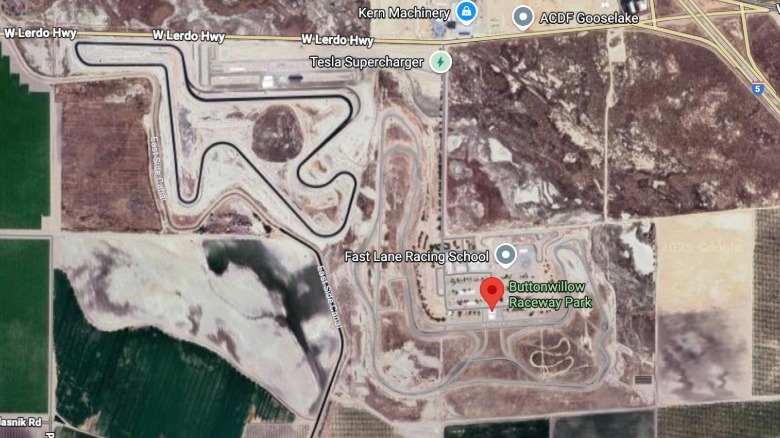 Map of Buttonwillow Raceway Park
