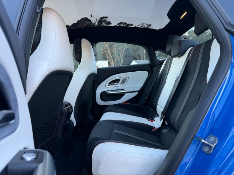 Back seat of a 2026 Mercedes-Benz CLA EV