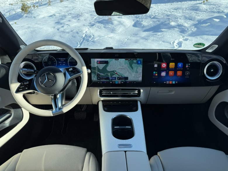dashboard view of a red 2027 Mercedes-Benz CLA220 4Matic hybrid