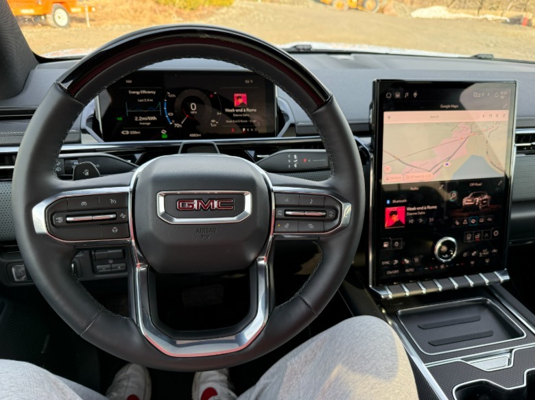 2026 GMC Sierra EV AT4 Max Range steering wheel