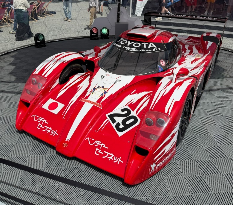 The red and white Toyota GT-One