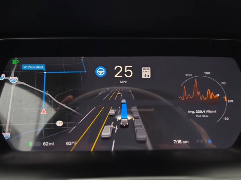 2017 Tesla Model S 75D Instrument screen image